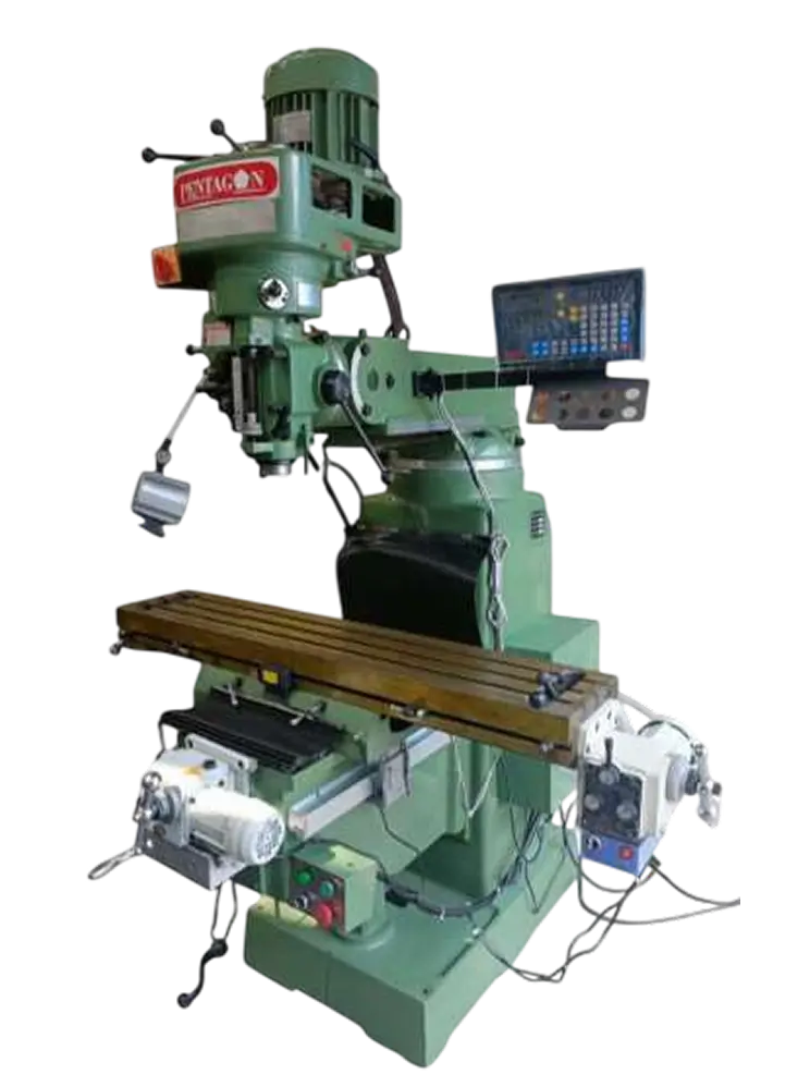Milling machine with digital readout (DRO) for precision die manufacturing and machining operations