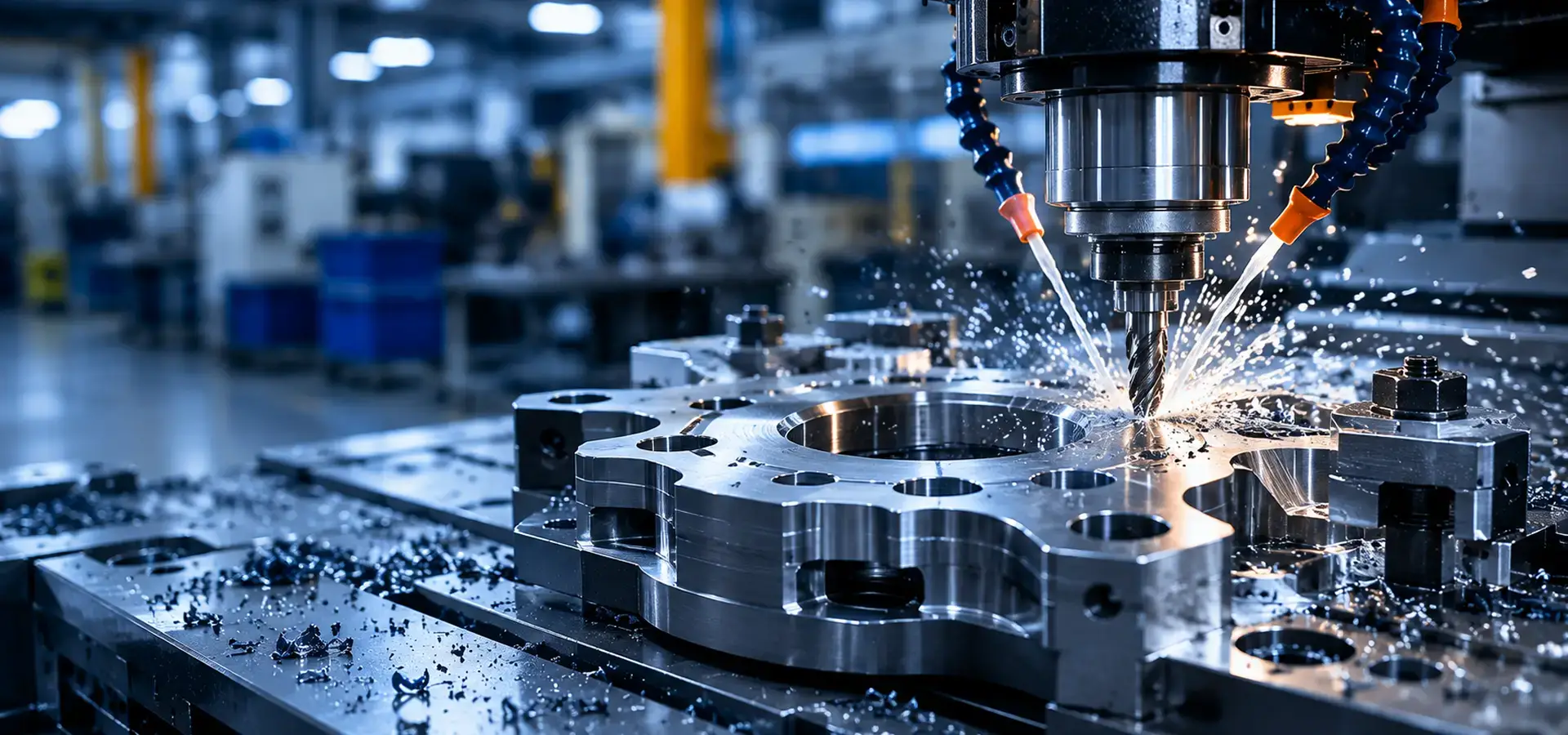CNC machining of precision metal components
